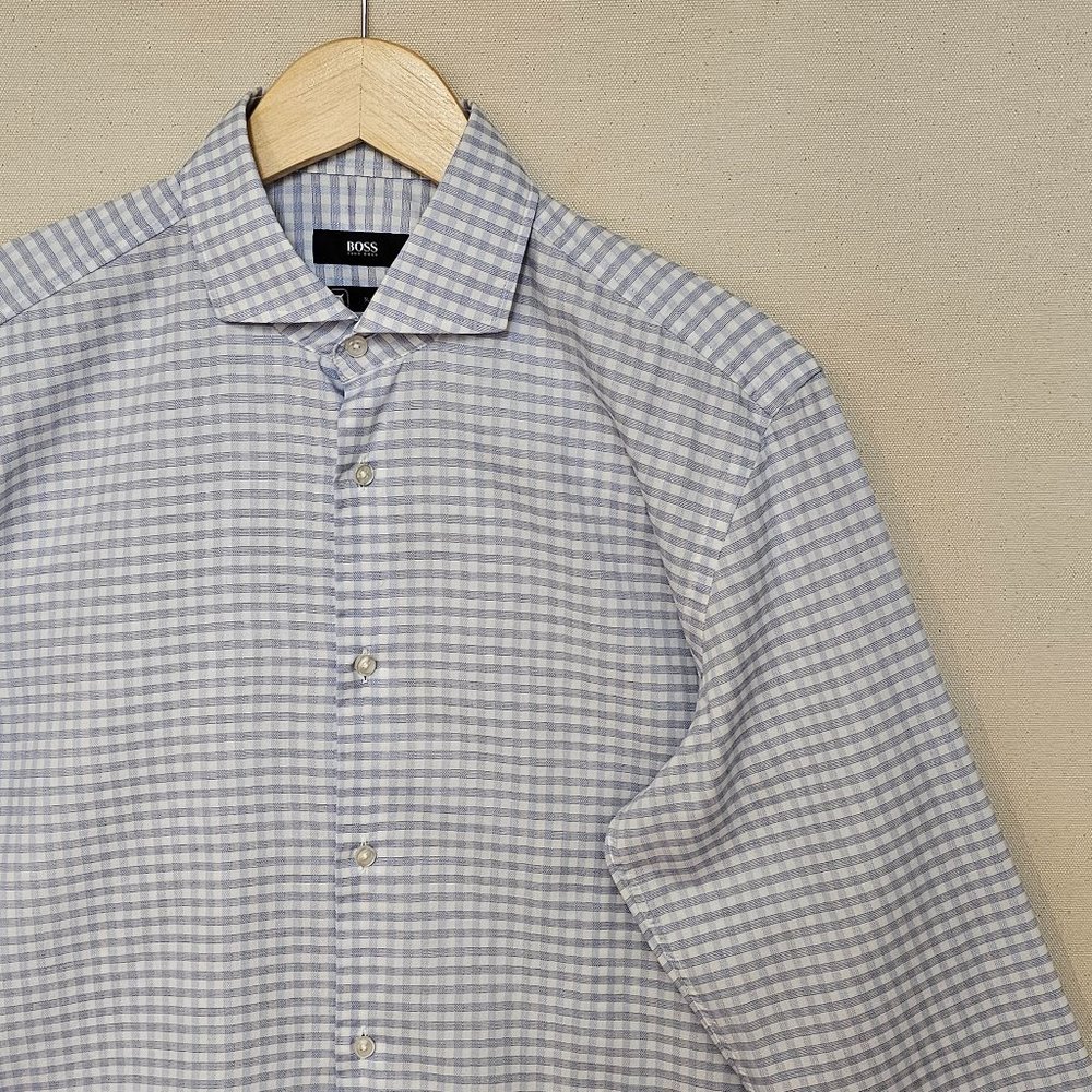 Hugo Boss Finest Swiss Fabric Button Down Slim Fit 15.5
